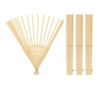 BUTIFULSIC Cadre Pliable en Bambou Beige pour Fabriquer des Éventails Japonais, Finition Lisse, Assemblage Facile, Lot de 4 Pièces pour Loisirs Créatifs Traditionnels
