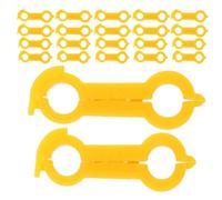BUTIFULSIC Correcteur D'alignement des Pattes D'oiseau 30 Pièces en PVC Jaune Conception Légère et Précision pour Perroquets et Petits Oiseaux en Élevage ou Animalerie