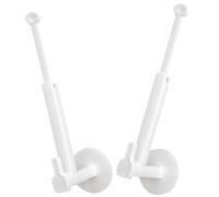 BUTIFULSIC Crochet Mural Multifonctionnel Adhésif sans Clou 2pcs Blanc en Ps pour Fixation Rideaux et Rangement Minimaliste Facile à Installer