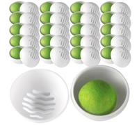 BUTIFULSIC Désodorisant pour Chaussures 24pcs Boules Anti-odeurs Format Compact pour Placards à Domicile et Cabinets de Bureau Blanc en Plastique