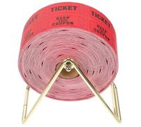 BUTIFULSIC Distributeur de Billets de Tombola en Métal Rouge avec Rouleau de Billets en Papier, Gain de Place pour Tombolas Scolaires et Enchères