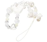 BUTIFULSIC Dragonne Anti-chute Portable Acrylique Beige Téléphone en pour Perles, Bijou et Anti-vol, pour Fêtes et Anniversaires