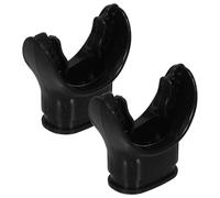 BUTIFULSIC Embout Buccal de Plongée en Silicone Noir 2pcs, Accessoires de Plongée sous-Marine Faciles à Utiliser et Hygiéniques pour Natation et Snorkeling