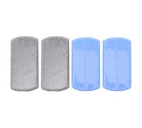 BUTIFULSIC Ensemble de 4 Pierres à Gratter les Pieds en Verre Bleu, Éliminateur de Callosités pour Adoucir la Peau Sèche, pour Salle de Bain et Usage Quotidien