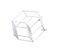 BUTIFULSIC Étagère Murale Hexagonale Créative en Bois et Fer Blanc pour Décoration de Chambre Rangement Facile à Fixer Mur