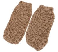 BUTIFULSIC Exfoliants de Bain en Fibre de Jute Lot de 2 pour Massage Corporel Nettoyant sur Bras Jambes Dos Accessoires de Salle de Bain Réutilisables