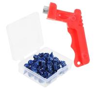 BUTIFULSIC Kit de Pointes de Sprint en Acier Bleu pour Chaussures de Piste avec e Serrage, 50 Pointes et Accessoires pour Course et Saut en Longueur