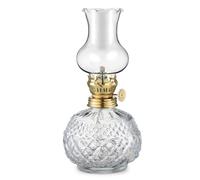 BUTIFULSIC Lampe à Pétrole Vintage en Verre avec Couvercle, Facile à Nettoyer et Transmission de Lumière, pour Décoration Chambre ou Salon