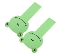 BUTIFULSIC Lève-cuvette de Toilettes Adhésif Vert Poignée Mignonne en Plastique, Kit 2 Pièces pour Soulever Siège de Toilette la Maison Voyage