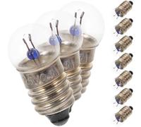 BUTIFULSIC Lot de 10 Petites Ampoules à Vis E10 2,5v 0,3a en Verre pour Expériences Électriques Scolaires et Enseignement Scientifique Physique
