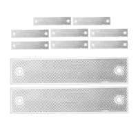 BUTIFULSIC Lot de 10 Piquets de Signalisation Réfléchissants Rectangulaires Blancs en Acrylique Abs pour Autoroutes et Ponts Installation Facile et Haute Intensité de Réflexion