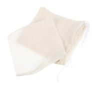 BUTIFULSIC Lot de 10 Sachets Réutilisables en Coton Blanc à Cordon pour Filtrer Épices et Thé en Vrac, Paquet de Cuisson Pratique Cuisine et Brassage Maison