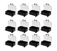 BUTIFULSIC Lot de 12 Petites Valises en Plastique Noir Design Créatif pour Protection de Bonbons, Étui de Voyage Multifonctionnel, pour Célébrations et Fêtes