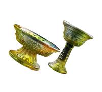 BUTIFULSIC Lot de 2 Coupes à Offrandes en Verre de Cristal, Bol Multi-usage pour Offrande Bouddha, Taille Grosse et Petite, Décorations pour Autel Domestique et Temple, Accessoires Religieux