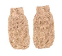 BUTIFULSIC Lot de 2 Moufles Exfoliants Corps en Jute et Ramie Moufles de Spa Naturel pour Éliminer les Peaux Mortes Bande Longue Extensible Gommage Corporel