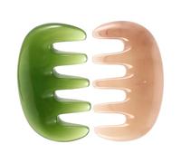 BUTIFULSIC Lot de 2 Peignes en Cire de Résine pour Massage du Cuir Chevelu Dents Larges, Favorisant une Meilleure Absorption et Relaxation du Cuir Chevelu