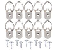 BUTIFULSIC Lot de 200 Set de Set de Crochets à Vis en Fer Argenté pour Fixation Cadre Photo, Robuste et Facile à Installer, pour Œuvres D'art et Expositions de Mariage