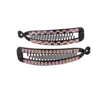BUTIFULSIC Lot de 3 Pinces à Cheveux Queue de Cheval Strass Plastique Solide Motifs Croix en Noir Brillant Café et Doré Accessoires Coiffure pour Femmes et Filles Maintien Antidérapant