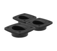 BUTIFULSIC Lot de 3 Poignées Encastrées en PP Noir pour Loquet de Trappe de Bateau, Solide Texture Antidérapante, pour Décoration de Meubles et Trappes de Cabine