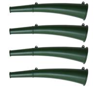 BUTIFULSIC Lot de 4 Cornes de Signal Vert Militaire en Métal et Plastique, Klaxon Extérieur à Haut Décibel pour Activités Sportives et Randonnée