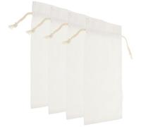 BUTIFULSIC Lot de 4 Paquet à Vin en Lin Naturel 16x35,5 Cm avec Cordon de Serrage, Paquet Vierges pour Sublimation, Porte-bouteilles Réutilisables pour Transport et Présent D’alcool