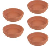 BUTIFULSIC Lot de 5 Soucoupes en Terre Cuite Réutilisables pour Pots de Fleurs, Empêchant la Chute de Terre, pour Décoration Intérieure et Projets de Jardinage