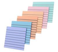 BUTIFULSIC Lot de 6 Blocs-notes Adhésifs Lignés en Papier Semi-transparent, Pratiques pour Laisser des Messages et Marquer des Points Clés Bureau L'étude