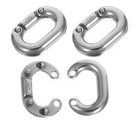 BUTIFULSIC Maillons Rapides en Acier Inoxydable 316 pour Réparation de Chaîne de Bateau, Design Ouvert Résistant la Corrosion, Pack de 3 Pièces pour Projets Marins