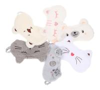 BUTIFULSIC Masque de Sommeil Peluche 6 Pièces, Confortable et Léger, Design Créatif en Différentes Couleurs, pour Dormir les Trains ou Lors de Conférences