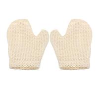BUTIFULSIC Moufles Exfoliants en Sisal Naturel 2 Pièces pour Corps et Cou, Design Moufle, Stimulent la Circulation et Créent une Mousse Riche, pour Camping et Voyage