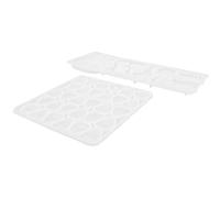 BUTIFULSIC Moule en Silicone Blanc pour Fabriquer des Médiators de Guitare, Lot de 2 Pièces Réutilisables Démoulage Pratique pour DIY Porte-clés et Pendentifs
