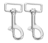 BUTIFULSIC Mousquetons Pivotants à Déclenchement une Main Rotation 360° Lot de 2 en Acier Inoxydable pour Laisse Chien pour Activités Extérieures