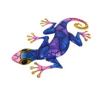 BUTIFULSIC Ornement Artisanal Design Unique et Détaillé Gecko en Fer Statuette Gécko Suspendue pour Décoration Murale Intérieure et Extérieure pour Couloirs et Espaces Domestiques