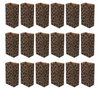 BUTIFULSIC Paquet en Papier pour Frites et Snacks Motifs Léopard Délicats, 50 Pièces, sans Odeur, Faciles à Transporter pour Fête et Célébrations