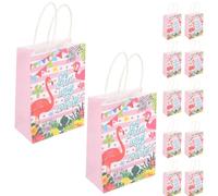 BUTIFULSIC Paquet Présents en Papier Flamant Rose Design Chic et Créatif Lot de 12 pour Fête, pour Barbecue et Fête en Famille