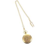 BUTIFULSIC Pendentif Montre de Poche Design Rétro Attrayant, Facile à Transporter Vintage en Alliage Or Mouvement Quartz Précis Présent pour Anniversaire