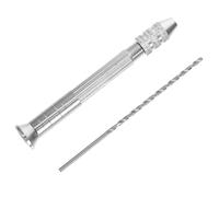 BUTIFULSIC Perceuse Manuelle en Métal Robuste pour DIY et Fabrication de Bougies, Kit de Micro-forets Argentés, Outil de Précision Facile à Utiliser pour Modélisme