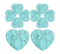 BUTIFULSIC Pierres Naturelles Turquoise Vertes de Cœur Lot de 10 Polies et Sculptées Main pour Décoration Intérieure ou Jardin