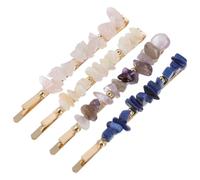 BUTIFULSIC Pinces à Cheveux Accessoires Élégants Embouts Plats 4pcs Plusieurs styles en Alliage Pierres Naturelles Vintage pour Femmes Quotidien Plusieurs styles
