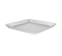 BUTIFULSIC Plaque de Cuisson à Pizza Carrée Perforée en Alliage D'aluminium Argenté, Conductivité Thermique et Résistance Corrosion Chimique pour Cuisson à Domicile