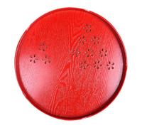 BUTIFULSIC Plateau à Thé en Bois Rouge Creux Rond pour Mariage, Solide et Résistant, Accessoire Pratique pour Cérémonie de Noces et Vaisselle Quotidienne