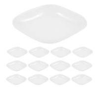 BUTIFULSIC Plateaux de Pesée pour Laboratoire 20pcs Forme Rhombique en Plastique Blanc Adaptés pour Peser Liquides et Solides Fond Plat, Légers
