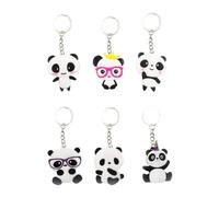 BUTIFULSIC Porte-clés Pendentifs en Pvc Forme Panda 12pcs, Design Créatif et Mignon, Accessoires pour Paquet et Présents D'anniversaire Garçon et Filles