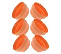 BUTIFULSIC Pots de Fleurs Ronds Drainage Lot de 6 en Plastique Imitation Terre Cuite pour Plantes Succulentes et Jardin en Pot