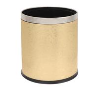 BUTIFULSIC Poubelle Ronde Européenne en Plastique Or Double Couche, Base Épaisse Antidérapante, Compartiments Séparés, pour Salle de Bain ou Bureau