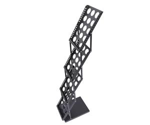 BUTIFULSIC Présentoir à Brochures A4 Porte Catalogue Élégant et Pratique Pliable en Fer Noir, Support Vertical Multi-étages Facile à Ranger pour Maison et Expositions