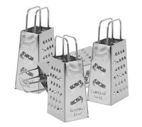 BUTIFULSIC Râpe à Fromage Manuelle en Acier Inoxydable Argentée, Légère et Facile à Transporter, 4 Pièces pour Barbecue et Usage Domestique