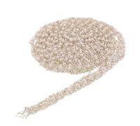 BUTIFULSIC Ruban de Dentelle Perlée 1 CM X 2 Yards Garniture Décorative en Dentelle Fleurs pour Couture et Accessoires Robes de Mariée
