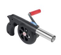 BUTIFULSIC Souffleur d'air de Camping Manuel Portatif en Acier Inoxydable et Plastique, Outil de Soufflage pour Barbecue Extérieur, pour Pique-niques et Camping