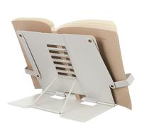 BUTIFULSIC Support de Lecture Pupitre Simple et Élégant Clips Antidérapants Blanc en Plastique pour Livres et Tablettes pour Lecture et Travail